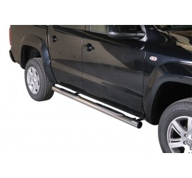 Sidorör med steg Ø76 mm VW Amarok 2010– SVART