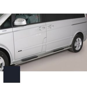 Sidosteg, ovala med steg, Mercedes Benz Vito 2014– (kort axelavstånd), svart