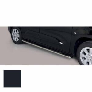 Ovalt sidorör med steg Opel Combo MWB 2018– svart