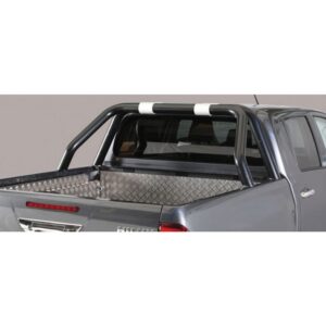 Störtbåge Toyota Hilux Double Cab, svart, 2016–, med sidoplåtar