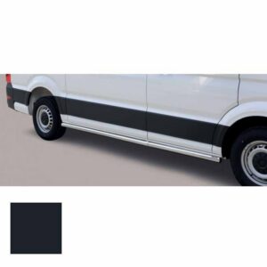 Sidorör, Volkswagen Crafter 2017– MWB, 63 mm, svart pulverlack (0431411AS)
