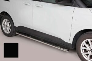 Ovalt sidorör med steg Ford Transit/Tourneo Courier 2024– (svart)