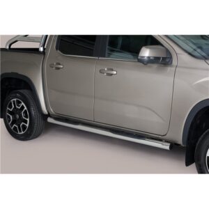 Sidorör med steg, VW Amarok 2023– rostfritt, 76 mm