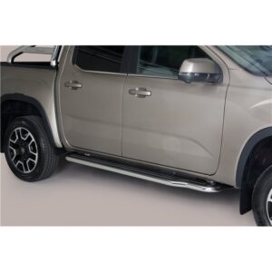 Sidosteg VW Amarok 2023– Ø50 mm (polerad rostfri)